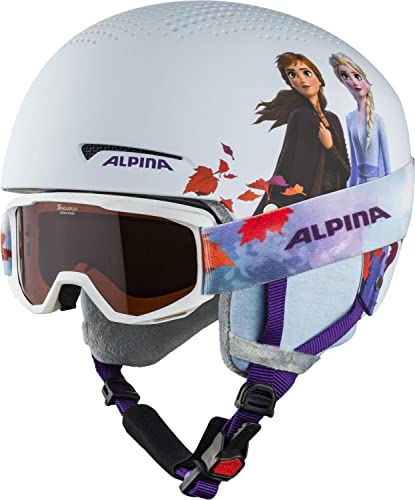 ALPINA ZUPO Disney Set, Casco da Sci Girls, Frozen II, 48-52