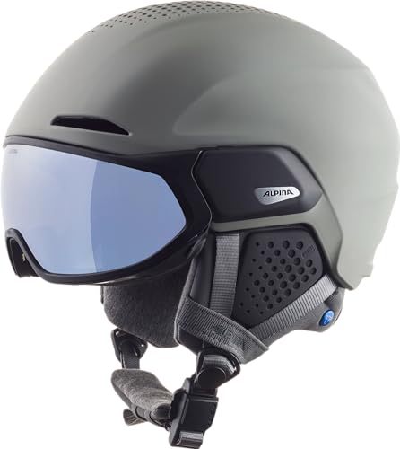 ALPINA Alto Q Lite, Casco da Sci Unisex Adulto, Moon-Grey Matt, 55-59 cm