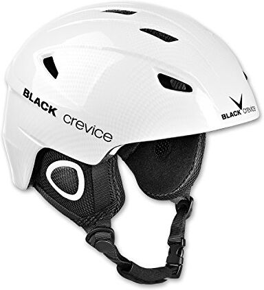 Black Crevice Kitzbühel Casco da sci I Casco da sci design sportivo in diversi colori I Casco da sci uomo & donna I Casco in policarbonato I Casco da sci traspirante I taglie regolabili (S, bianco carbone)