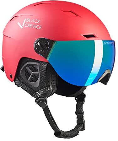 Black Crevice Casco da Sci con Visiera Kirchberg I Casco Traspirante Uomo e Donna con Fori per areazione I Casco Unisex I Casco Adattabile I Alta vestibilità