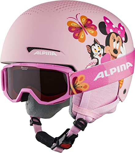 ALPINA ZUPO Set, Casco da Sci Unisex Bambino, Disney Minnie Mouse, 51-55 cm