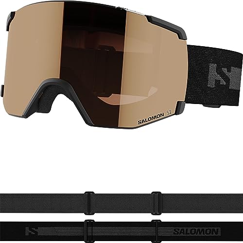 Salomon S/view Access, Occhiali Sci Snowboard Unisex: Campo Visivo Esteso, Riduzione Affaticamento Oculare & Abbagliamento, e Fine della Condensa, Nero, Senza Taglia