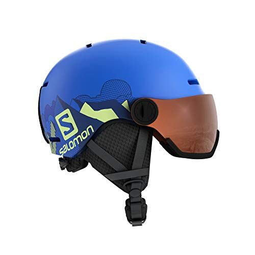 Salomon Grom Visor Casco Sci Snowboard con Visiera da Bambini, Praticità, Fit regolabile, Leggerezza