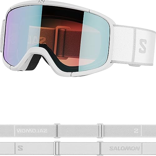 Salomon Aksium 20 S Photochromic, Occhiali Sci Snowboard Unisex: Ottima Vestibilità e Comfort, Durabilità, e Visione Automaticamente Ottimizzata, Bianco, Senza Taglia