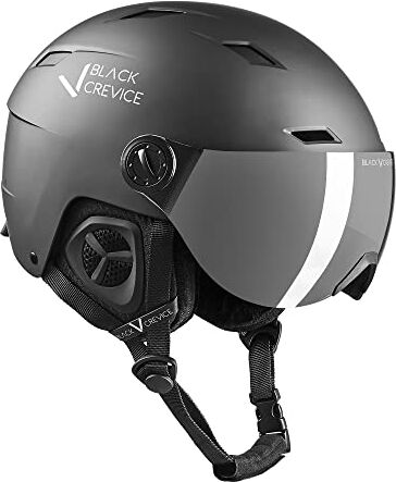 Black Crevice Casco da Sci con Visiera Kirchberg I Casco Traspirante Uomo e Donna con Fori per areazione I Casco Unisex I Casco Adattabile I Alta vestibilità