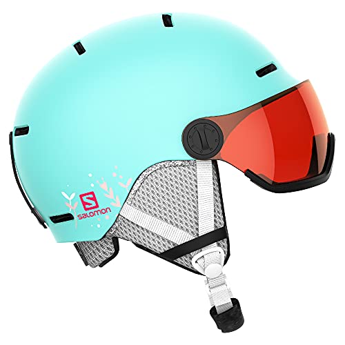 Salomon Grom Visor Casco Sci Snowboard con Visiera da Bambini, Praticità, Fit regolabile, Leggerezza