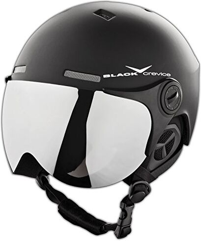 Black Crevice Casco da Sci, 58-61, Colore: Matt Black/White