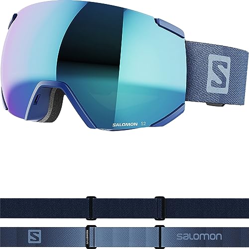 Salomon Radium AF, Occhiali Sci Snowboard Unisex: Stile da Pro, Alta Acuità Visiva, e Vestibilità Asiatica, Blu, Senza Taglia