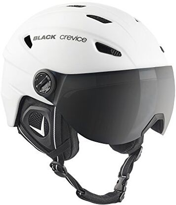 Black Crevice Silvretta casco da sci I Casco da sci con visiera stile pilota I diversi colori I Casco uomo & donna I Casco in policarbonato I Casco da sci traspirante I Taglie regolabili (XL, Bianco/Viola)