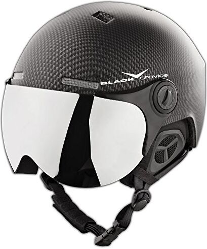 Black Crevice Casco da Sci, 54-57, Colore: Black Carbon/White