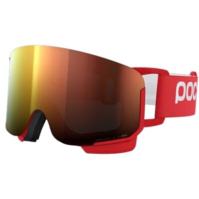 Maschera da sci POC Nexal Prismane Rosso con lente Partly Sunny Orange Maschera da sci POC Nexal Prismane Rosso con lente Partly Sunny Orange