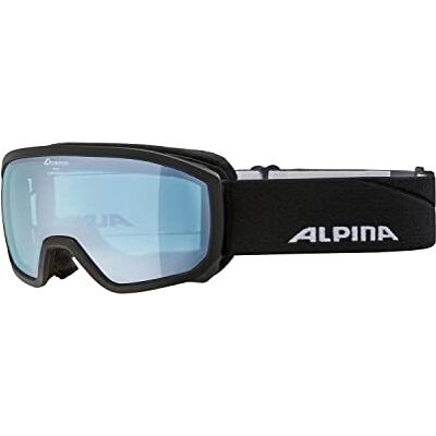 ALPINA Unisex Bambini, SCARABEO JR. Q-LITE Occhiali da sci, black-blue, One Size ALPINA Unisex Bambini, SCARABEO JR. Q-LITE Occhiali da sci, black-blue, One Size