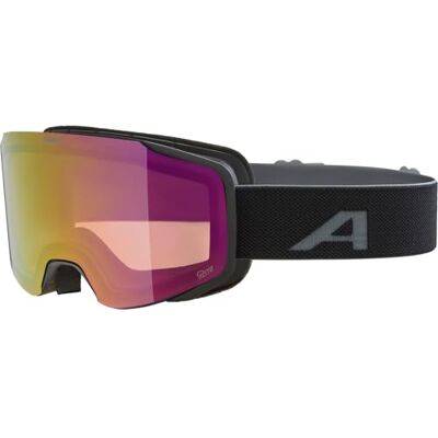 ALPINA TAOS Q-LITE – maschera da sci con lenti specchiate e ad alto contrasto, protezione UV al 100%, per adulti black matt M ALPINA TAOS Q-LITE – maschera da sci con lenti specchiate e ad alto contrasto, protezione UV al 100%, per adulti black matt M
