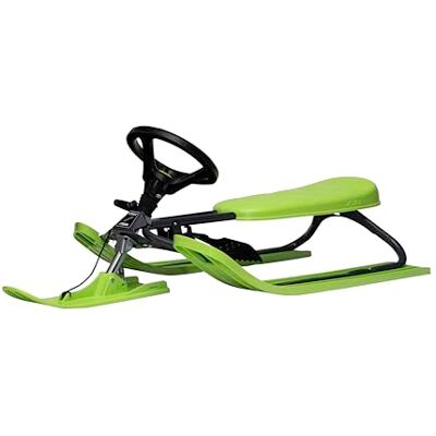 STIGA Snowracer ICONIC Slittino da Neve per Bambini con Telaio in Acciaio, Freno di Sicurezza, Volante Facile da Guidare e Cordoncino di Trasporto Età 5+ Peso Massimo 80 kg STIGA Snowracer ICONIC Slittino da Neve per Bambini con Telaio in Acciaio, Freno di Sicurezza, Volante Facile da Guidare e Cordoncino di Trasporto Età 5+ Peso Massimo 80 kg