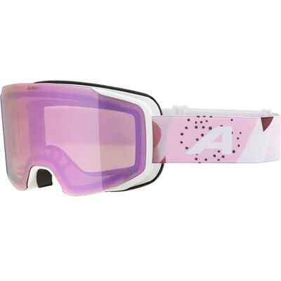 ALPINA TAOS Q-LITE – maschera da sci con lenti specchiate e ad alto contrasto, protezione UV al 100%, per adulti white-rose matt M ALPINA TAOS Q-LITE – maschera da sci con lenti specchiate e ad alto contrasto, protezione UV al 100%, per adulti white-rose matt M