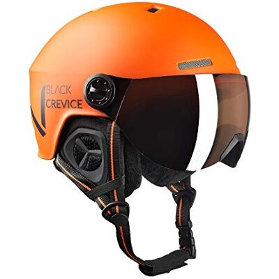 Black Crevice Casco da sci Sölden I Casco da sci con visiera stile pilota in diversi colori I Casco da sci Uomo & Donna I Casco da snowboard unisex I Casco da (S, arancia opaco/nero) Black Crevice Casco da sci Sölden I Casco da sci con visiera stile pilota in diversi colori I Casco da sci Uomo & Donna I Casco da snowboard unisex I Casco da (S, arancia opaco/nero)