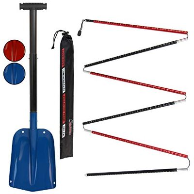 ALPIDEX Sonda da Valanga Pala da Neve Alluminio Telescopica Pieghevole Set Scialpinismo, Fuoripista, Freeride, Ciaspole, Borsa da Trasporto, 260 cm, 320 cm, Manico, Compatto, Sicurezza, Inverno ALPIDEX Sonda da Valanga Pala da Neve Alluminio Telescopica Pieghevole Set Scialpinismo, Fuoripista, Freeride, Ciaspole, Borsa da Trasporto, 260 cm, 320 cm, Manico, Compatto, Sicurezza, Inverno
