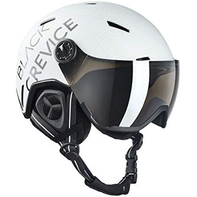 Black Crevice Casco da sci Vail I Casco da sci con visiera stile pilota in diversi colori I Casco da sci per Uomo & Donna I Casco da sci in (55-58 cm), opaco bianco carbone/nero) Black Crevice Casco da sci Vail I Casco da sci con visiera stile pilota in diversi colori I Casco da sci per Uomo & Donna I Casco da sci in (55-58 cm), opaco bianco carbone/nero)