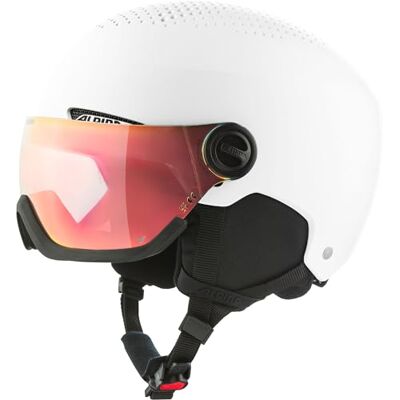 ALPINA Arber Visor Casco da sci sicuro e leggero per adulti, con visiera di alta qualità, assorbimento ottimale degli urti, white matt, L (58-62) ALPINA Arber Visor Casco da sci sicuro e leggero per adulti, con visiera di alta qualità, assorbimento ottimale degli urti, white matt, L (58-62)