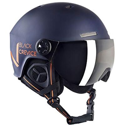 Black Crevice Casco da sci Sölden I Casco da sci con visiera stile pilota in diversi colori I Casco da sci Uomo & Donna I Casco da snowboard unisex I Casco (S, marina/opaco arancia) Black Crevice Casco da sci Sölden I Casco da sci con visiera stile pilota in diversi colori I Casco da sci Uomo & Donna I Casco da snowboard unisex I Casco (S, marina/opaco arancia)
