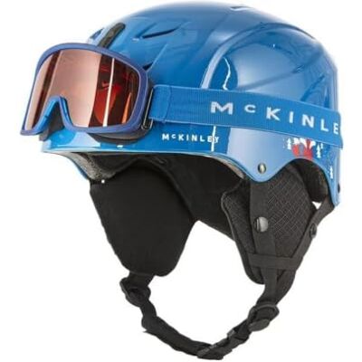 Mc Kinley Mistralfoxy, casco unisex da sci e set di occhiali Mistralfoxy, blu, S Mc Kinley Mistralfoxy, casco unisex da sci e set di occhiali Mistralfoxy, blu, S