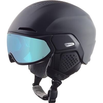 ALPINA ORO QV MIPS – Casco da sci regolabile individualmente, con fodera removibile, particolarmente assorbente agli urti, ideale per adulti black matt (ice-blue) 55-59 cm ALPINA ORO QV MIPS – Casco da sci regolabile individualmente, con fodera removibile, particolarmente assorbente agli urti, ideale per adulti black matt (ice-blue) 55-59 cm
