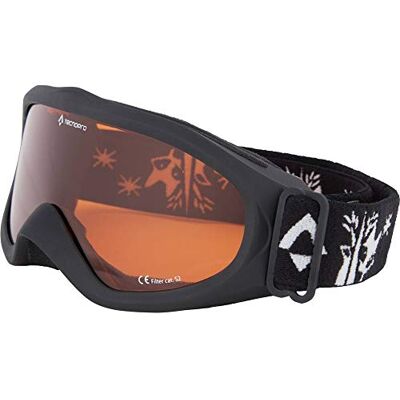 TECNOPRO Occhiali da sci per bambini Snowfoxy, colore nero/nero, 1 taglia TECNOPRO Occhiali da sci per bambini Snowfoxy, colore nero/nero, 1 taglia