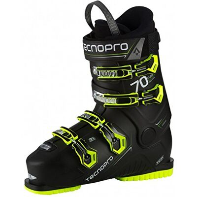 Tecnopro Herren Skistiefel Herren Ski-Stiefel Pulse 70, Schwarz/Gelb, 30.5, Tecnopro Herren Skistiefel Herren Ski-Stiefel Pulse 70, Schwarz/Gelb, 30.5,