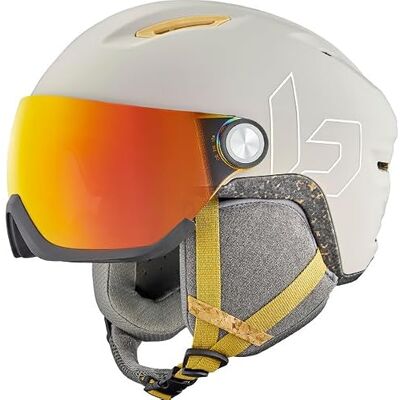 Bollé V-ATLAS, Farina d'avena opaca, Fotocromatico Rosso Fuoco, Medio, Caschi da neve, Unisex, Adulti Bollé V-ATLAS, Farina d'avena opaca, Fotocromatico Rosso Fuoco, Medio, Caschi da neve, Unisex, Adulti