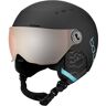 bollé Quiz Visor, Casco da Sci Gioventù Unisex, Matte Black & Blue/Orange Pistol, Xsmall