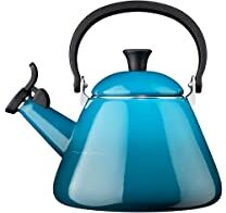 LE CREUSET Bollitore Kone, Capacità 1.6 L , 1.7 Qt, Acciaio Smaltato, Deep Teal,