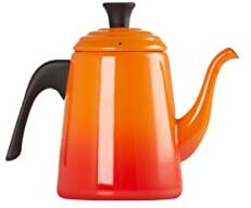 LE CREUSET Bollitore Drip, Acciaio Smaltato, 0.7 L, Arancione,