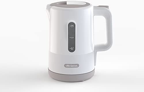 Ariete Bollitore Breakfast , Bollitore Elettrico con Livello Acqua Visibile, Base Cordless 360°, Spegnimento Automatico, Coperchio di Sicurezza, Capacità 1,7 L, 2200W, Bianco