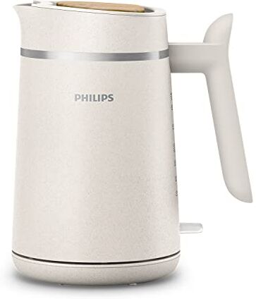 Philips Bollitore Elettrico Eco Conscious Edition, 1,7 L, Spia Luminosa, Base Girevole, in Bioplastica, Bianco Satinato Opaco ()