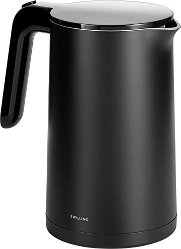 ZWILLING ENFINIGY Bollitore elettrico con filtro anticalcare in acciaio inox e protezione da surriscaldamento, 1850 watt, 1,5 litri, nero