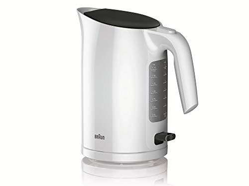 Braun Household WK 3110 WH Bollitore   Capacità 1,7 l   3.000 Watt   Sistema di cottura a pressione   Filtro anticalcare rimovibile   Grande indicatore del livello dell'acqua   Senza BPA   Bianco