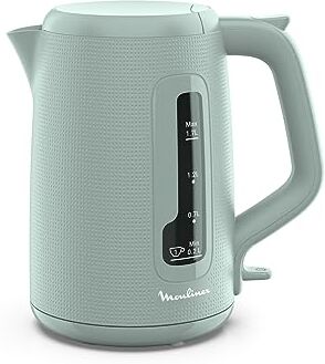 Moulinex Morning Plus Bollitore, 1,7 L, Indicatore per una tazza, Apertura con una sola mano, Facile da pulire, Filtro anticalcare amovibile, Base girevole a 360°, Spegnimento automatico, BY2M13