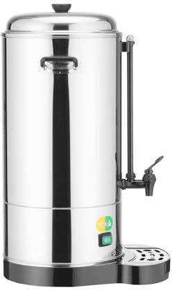 HENDI Bollitore per Bevande Calde, Parete Doppia, per Vin Brulè e Acqua Bollente, non per Cioccolata Calda, ~110°C, Protetto Contro Ebollizione a Secco, 18L, 230V,2200W, 386x393x(H)602mm, Acciaio Inox