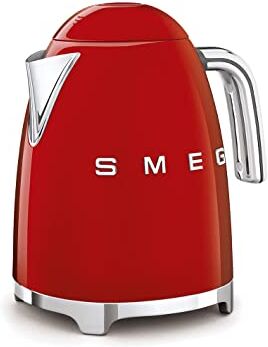 SMEG , Bollitore Elettrico  1,7 L, Filtro Anticalcare Lavabile, Autospegnimento di Sicurezza, Indicatore Livello di Acqua, Base Antiscivolo e Avvolgicavo Integrato, Potenza 2400W, Rosso