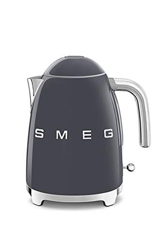 SMEG , Bollitore Elettrico  1,7 L, Filtro Anticalcare Lavabile, Autospegnimento di Sicurezza, Indicatore Livello di Acqua, Base Antiscivolo e Avvolgicavo Integrato, Potenza 2400W, Grigio