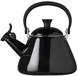 LE CREUSET Bollitore Kone, Capacità 1.6 L / 1.7 Qt, Acciaio Smaltato, Nero, 40101021400000