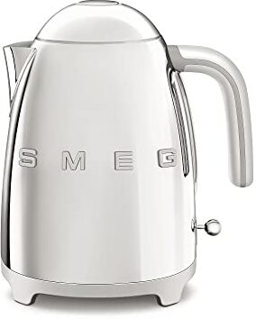 SMEG , Bollitore Elettrico  1,7 L, Filtro Anticalcare Lavabile, Autospegnimento di Sicurezza, Indicatore Livello di Acqua, Base Antiscivolo e Avvolgicavo Integrato, Potenza 2400W, Acciaio