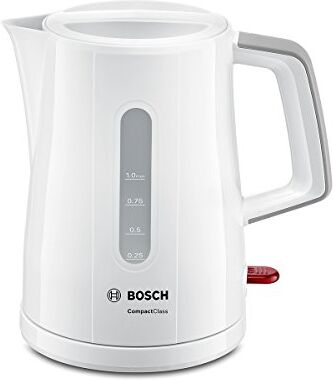 Bosch CompactClass Bollitore Elettrico, 2400 W, 7 Cups, plastica, Bianco