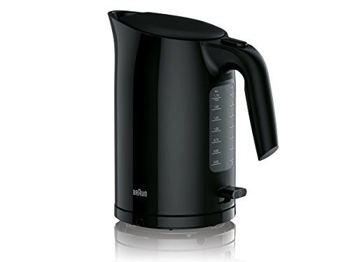 Braun WK 3110 BK bollitore   Capacità 1,7 l   3.000 Watt   Sistema di cottura a pressione   Filtro anticalcare estraibile   Grande indicatore del livello dell'acqua   Senza BPA   Nero