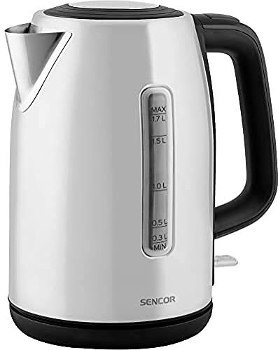 Sencor Bollitore elettrico con capacità di 1,7 l, potenza di 2200 W, in metallo