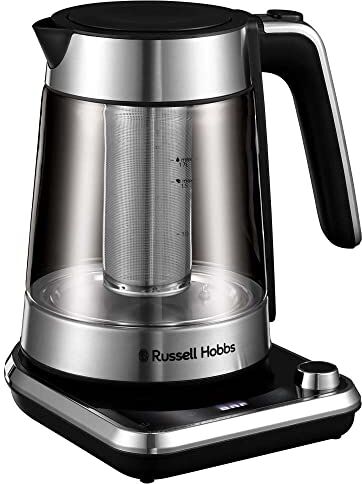 Russell Hobbs Bollitore elettrico, modalità infusione, 1.7 L, 2400 W, Controllo temperatura 40-100°, filtro infusione, timer e mantenimento in caldo, Display Touch, Attentiv