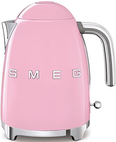 SMEG , Bollitore Elettrico  1,7 L, Filtro Anticalcare Lavabile, Autospegnimento di Sicurezza, Indicatore Livello di Acqua, Base Antiscivolo e Avvolgicavo Integrato, Potenza 2400W, Rosa