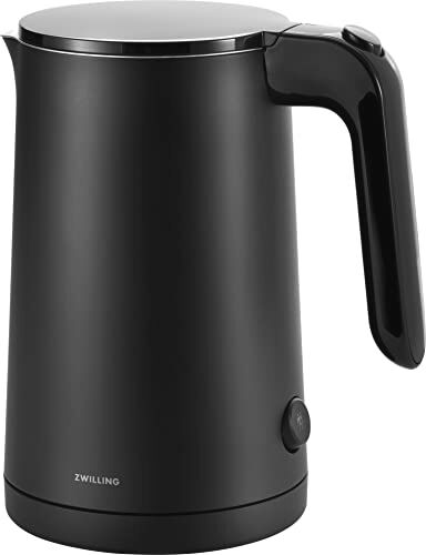 ZWILLING ENFINIGY Bollitore con filtro anticalcare in acciaio inox e protezione dal surriscaldamento, 1850 watt, 1,0 litri, nero