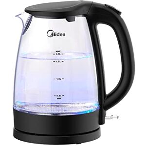 Midea Bollitore Elettrico,Kettle 1.7L,Bollitore Vetro senza BPA, con Indicatore a LED Blu, 2200W Rapida Ebollizione, Filtro Rimovibile,Cavo Raccoglibile,Spegnimento Automatico Midea Bollitore Elettrico,Kettle 1.7L,Bollitore Vetro senza BPA, con Indicatore a LED Blu, 2200W Rapida Ebollizione, Filtro Rimovibile,Cavo Raccoglibile,Spegnimento Automatico