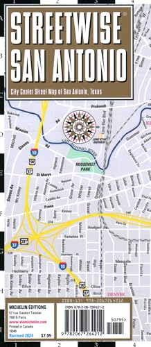 Michelin Streetwise San Antonio Map: Laminated City Center Map of San Antonio, Texas